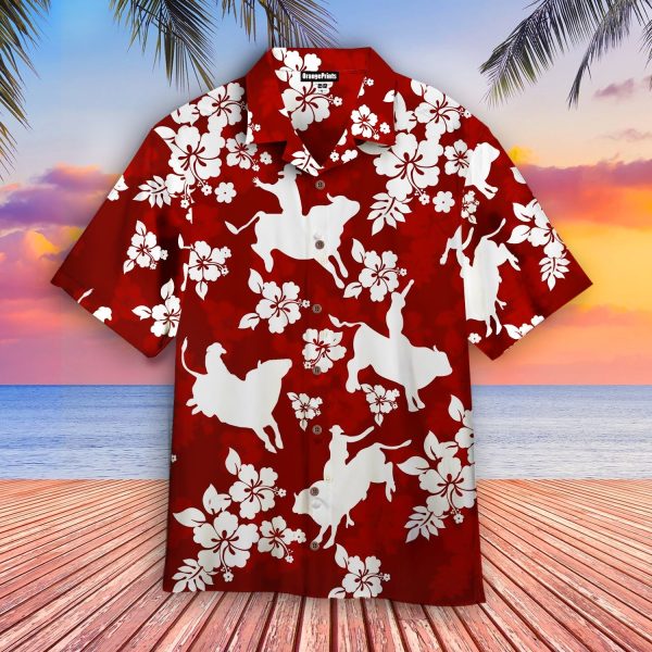Bull Riding Hawaiian Shirt | For Men & Women | HW6070