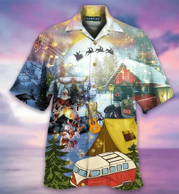 Camping At Christmas Hawaiian Shirt | For Men & Women | HW9827