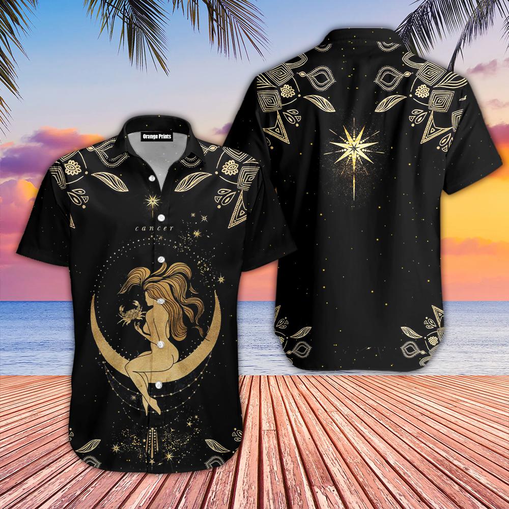 Cancer Golden Zodiac Hawaiian Shirt | For Men & Women | WT6166