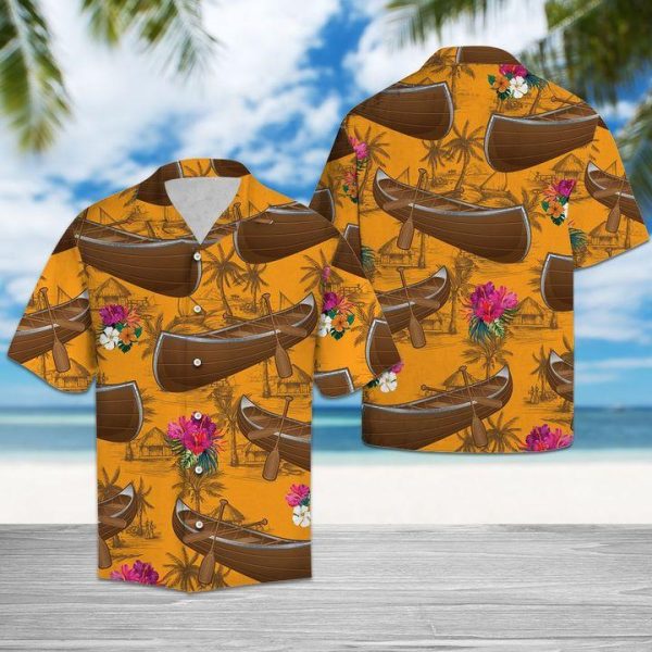 Canoeing Tropical Flowers Hawaiian Shirt | For Men & Women | HW6561