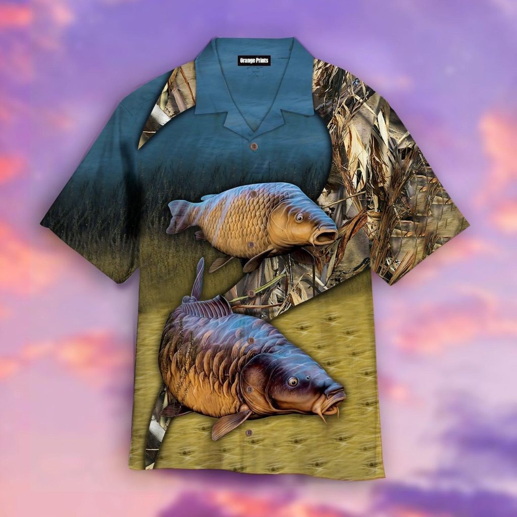 Carp Fishing Camo Hawaiian Shirt | For Men & Women | WT6169