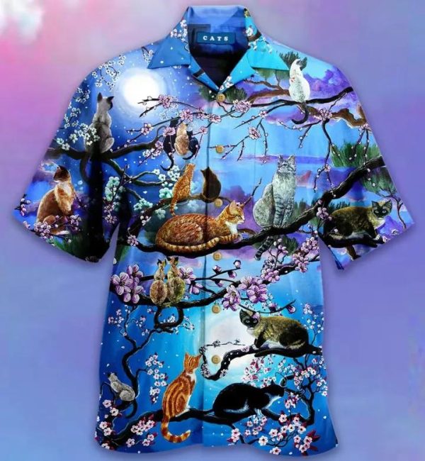 Cats Live Life In Full Bloom Hawaiian Shirt | For Men & Women | HW3946