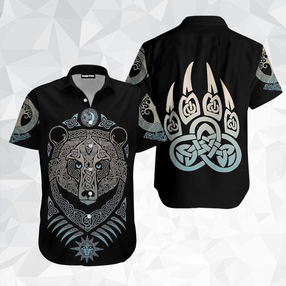 Celtic Bear Tattoo Viking Hawaiian Shirt | For Men & Women | WT5556