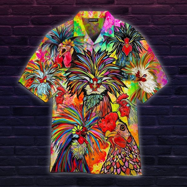 Chicken Love Colorful Hawaiian Shirt | For Men & Women | WT1350