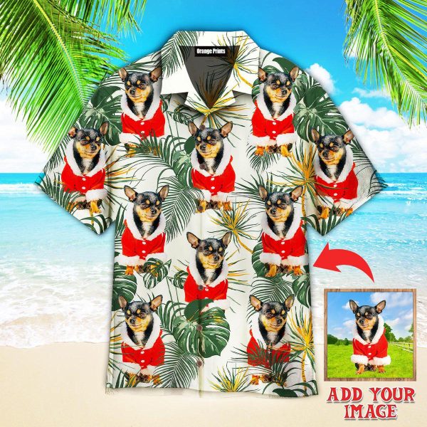 Chihuahua Dog Merry Christmas With Leaves Tropical Custom Hawaiian Shirt | For Men & Women | HWP1083
