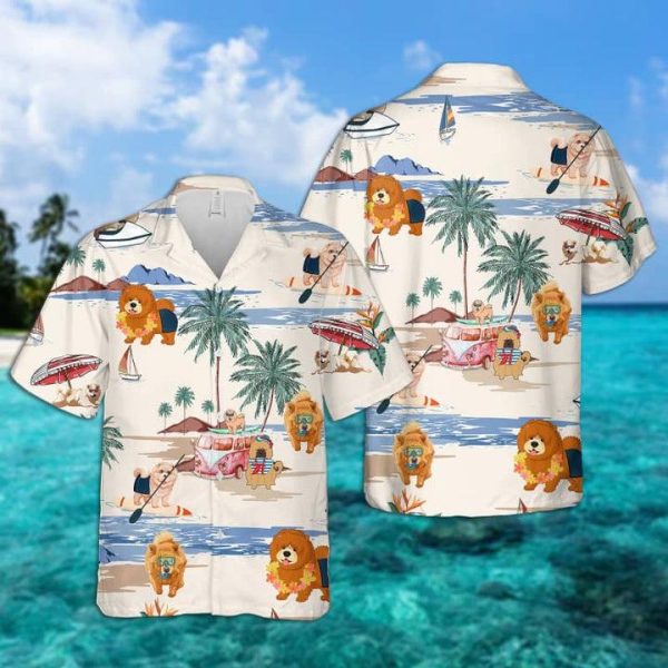 Chow Chow Summer Beach Hawaiian Shirt | For Men & Women | HL2185