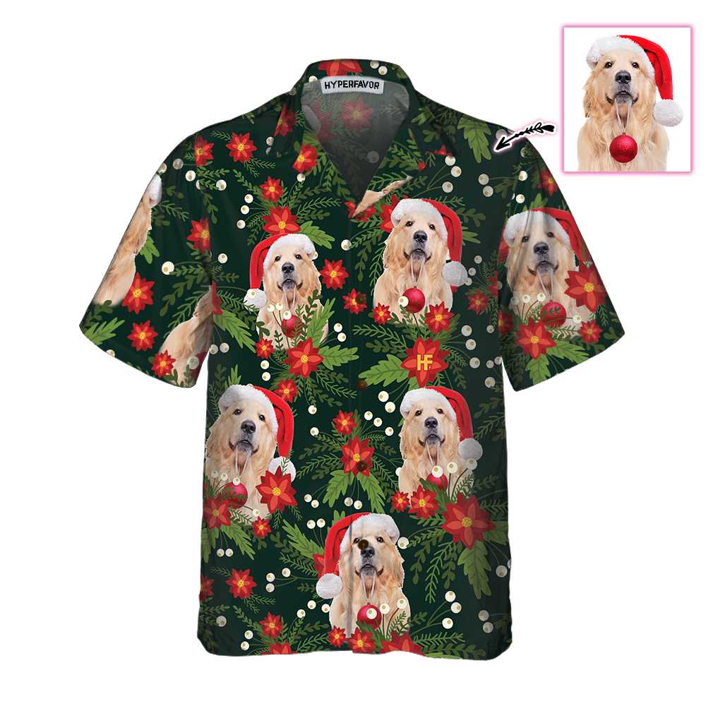 Christmas Golden Retriever Custom Hawaiian Shirt | For Men & Women | HWP1007
