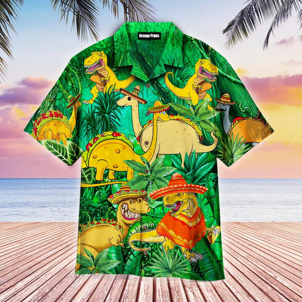 Cinco De Mayo Taco T-rex Dinosaur Hawaiian Shirt | For Men & Women | WT1981