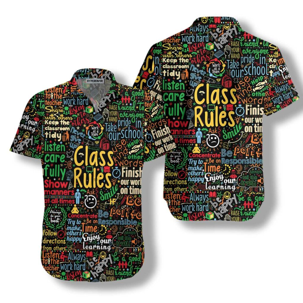 Class Rules Teacher Hawaiian Shirt | For Men & Women | HL2753