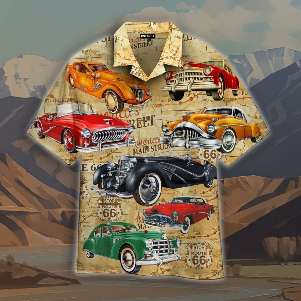 Classic Cars In The City Hawaiian Shirt | For Men & Women | WT1338