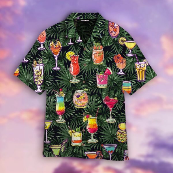 Cocktail Colorful Tropical Hawaiian Shirt | For Men & Women | WT1874