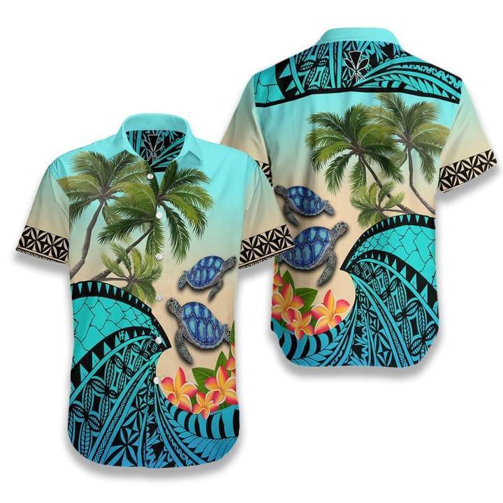 Coconut Tree Polynesian Turtle Hawaiian Shirt | For Men & Women | HW3647