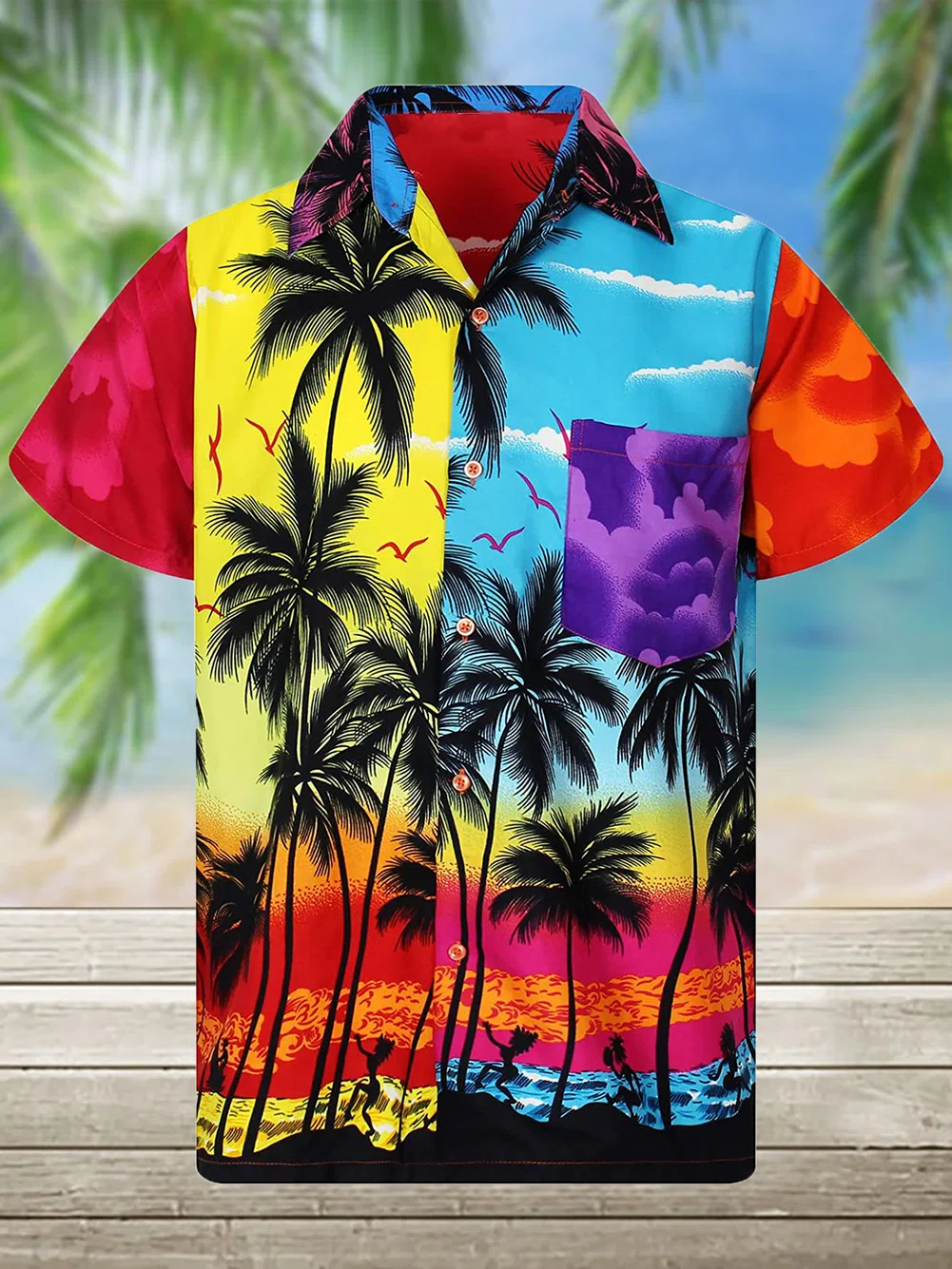 Colorful Beach Hawaiian Shirt | For Men & Women | HW6240
