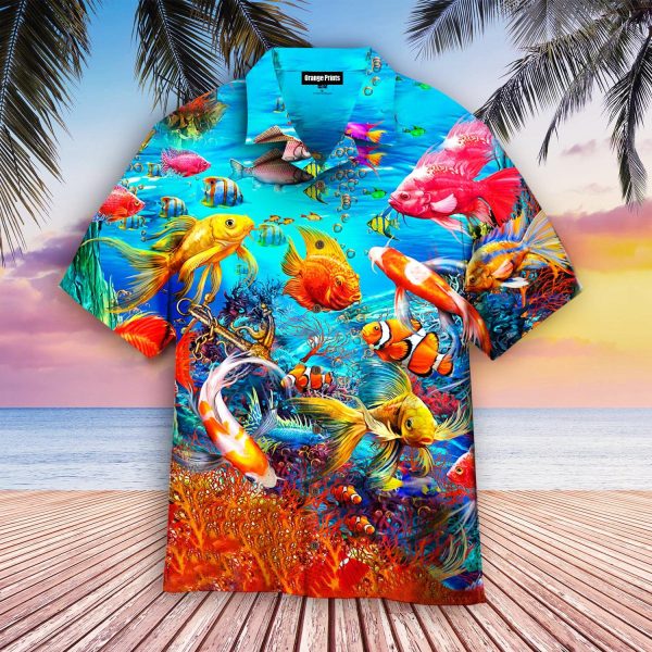 Colorful Fishes Hawaiian Shirt | For Men & Women | HW4422