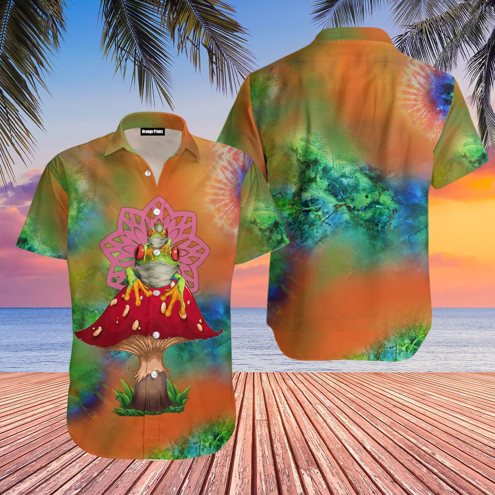 Colorful Frog Mushroom Hawaiian Shirt | For Men & Women | WT5783