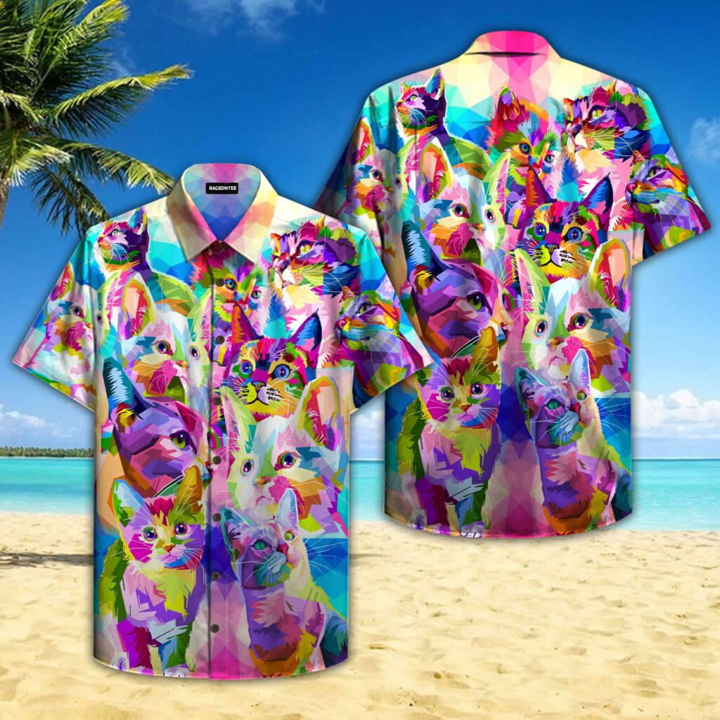 Colorful Kittens Hawaiian Shirt | For Men & Women | HW4676