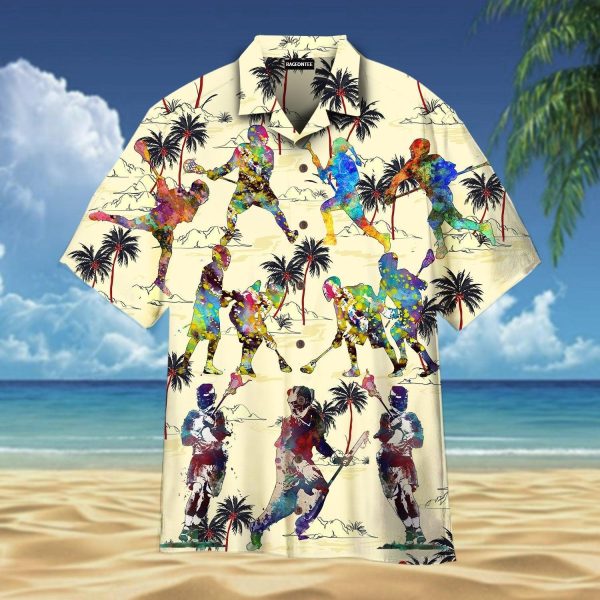 Colorful Lacrosse Player Hawaiian Shirt | For Men & Women | HW4857