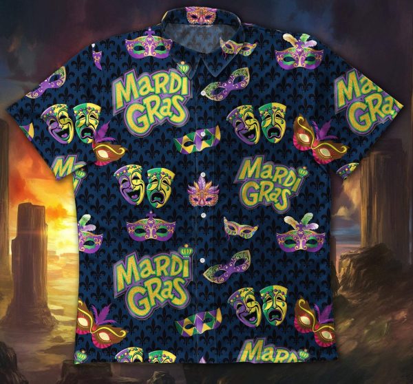 Colorful Mardi Gras Carnival Hawaiian Shirt | For Men & Women | HW2946