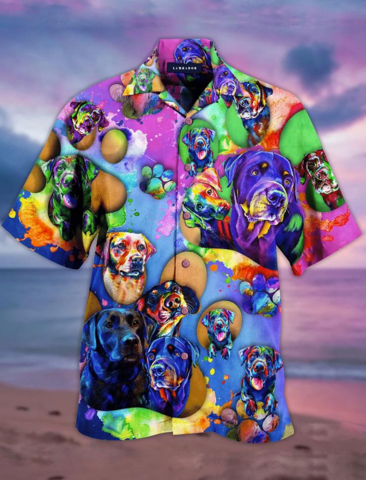 Colorful Rottweiler Hawaiian Shirt | For Men & Women | HW3518