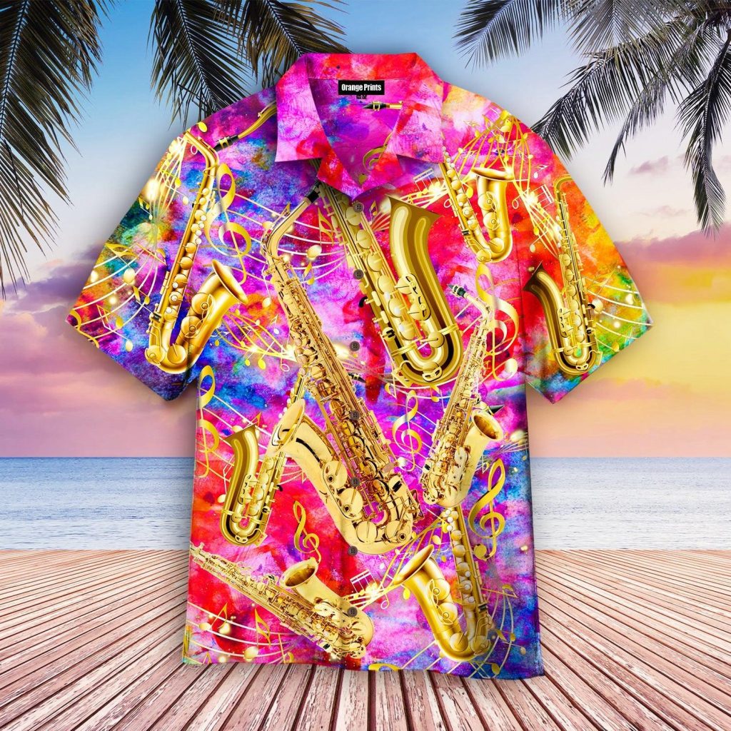 Colorful Saxophone Hawaiian Shirt | For Men & Women | WT2076
