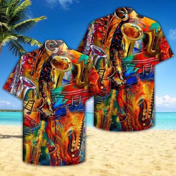 Colorful Saxophone Music Hawaiian Shirt | For Men & Women | HW4728