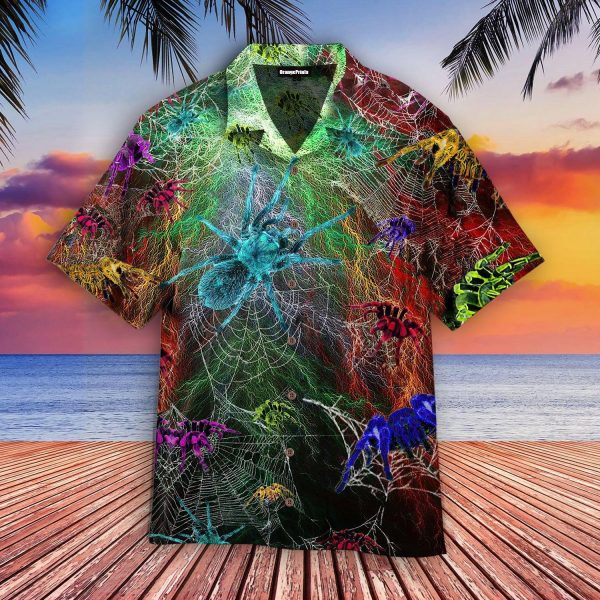 Colorful Spiderweb Hawaiian Shirt | For Men & Women | HW3888