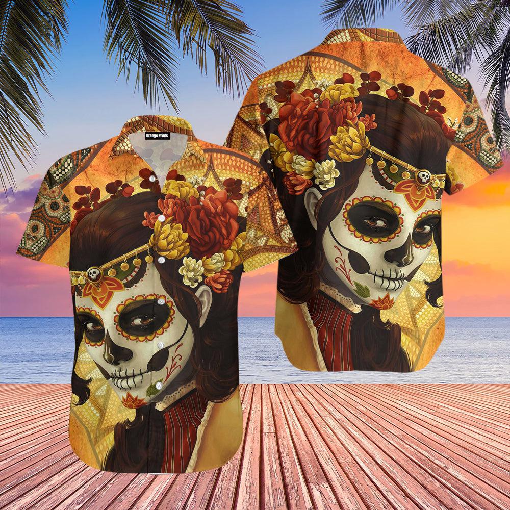 Day Of The Dead Skull Hawaiian Shirt | For Men & Women | WT5824