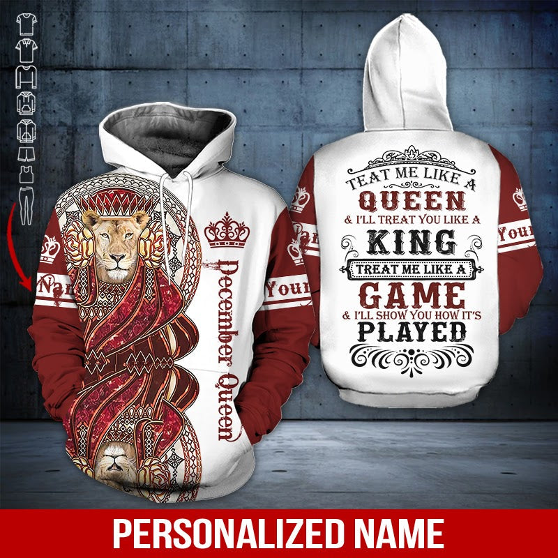 December Queen Custom Name All Over Print | For Men & Women | CN4834