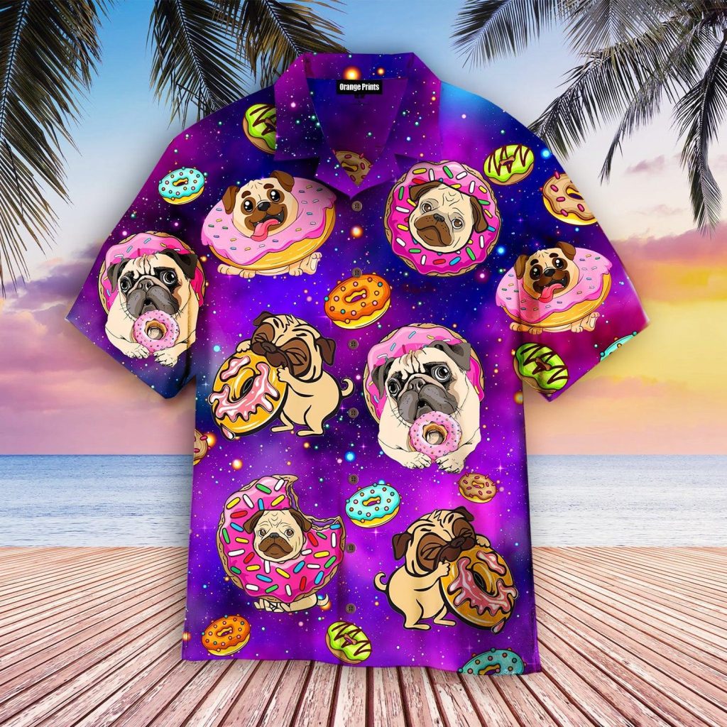 Dog Love Donuts Galaxy Hawaiian Shirt | For Men & Women | WT2090