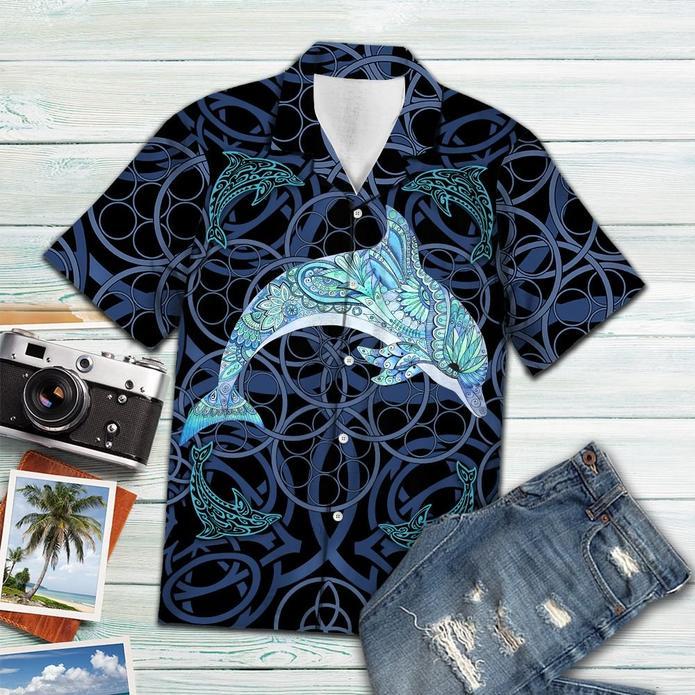 Dolphin Blue Mandala Hawaiian Shirt | For Men &amp; Women | HW5870