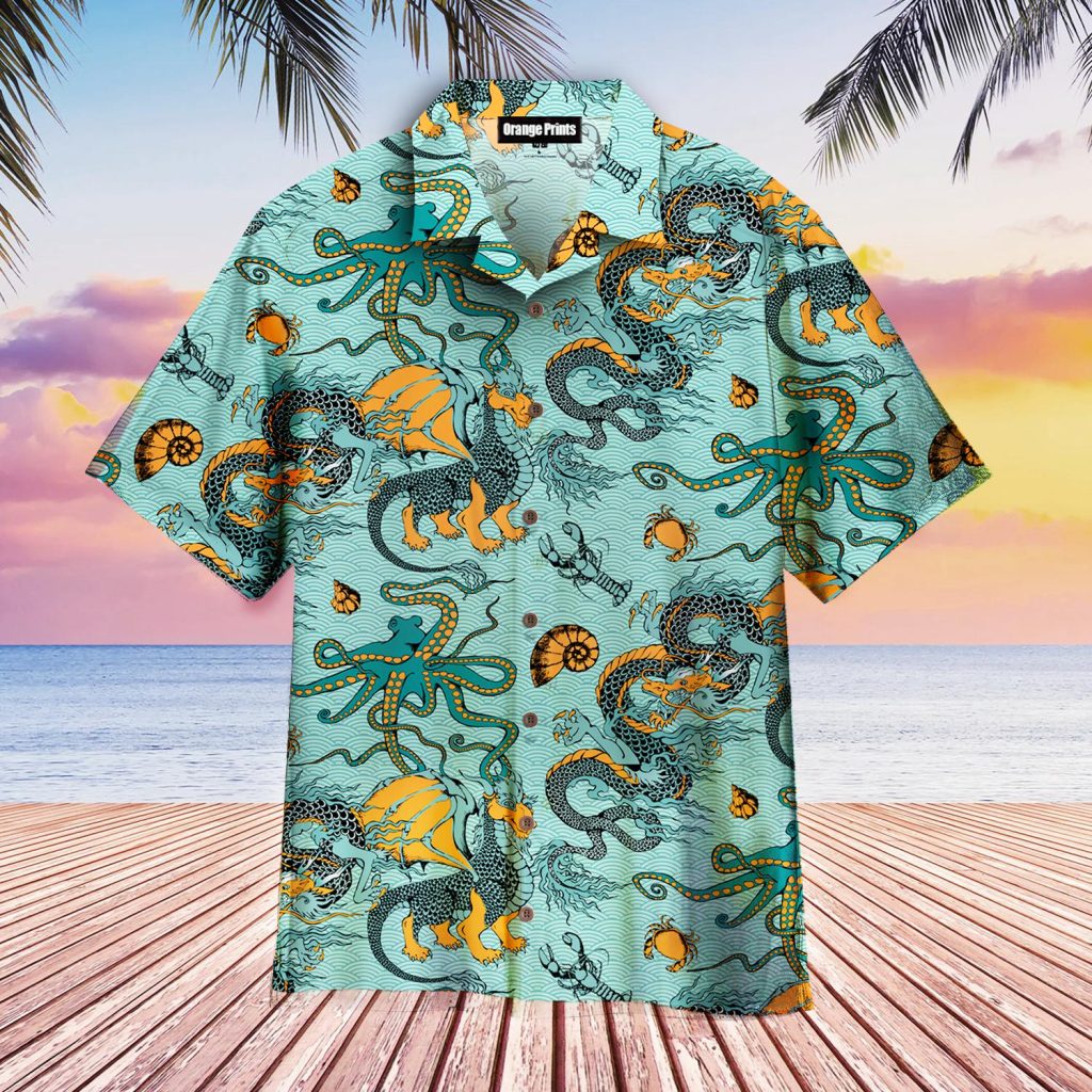 Dragon Fish Octopus Hawaiian Shirt | For Men & Women | WT4039