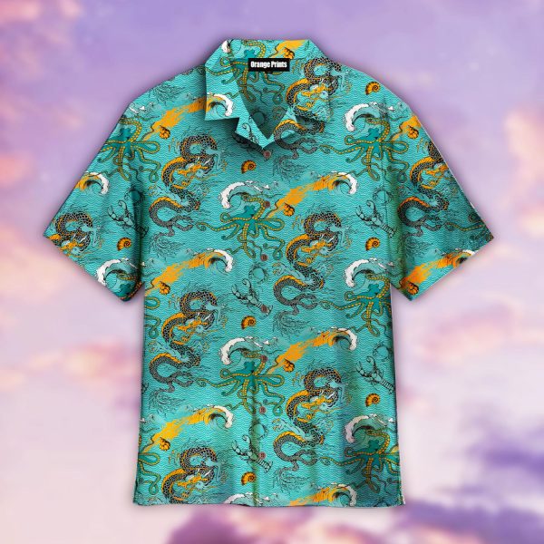 Dragon, Octopus And Sea Voyages Hawaiian Shirt | For Men & Women | WT3036