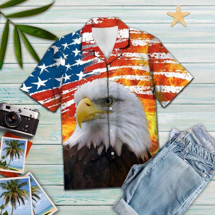 Eagle USA Flag Hawaiian Shirt | For Men & Women | HW1301