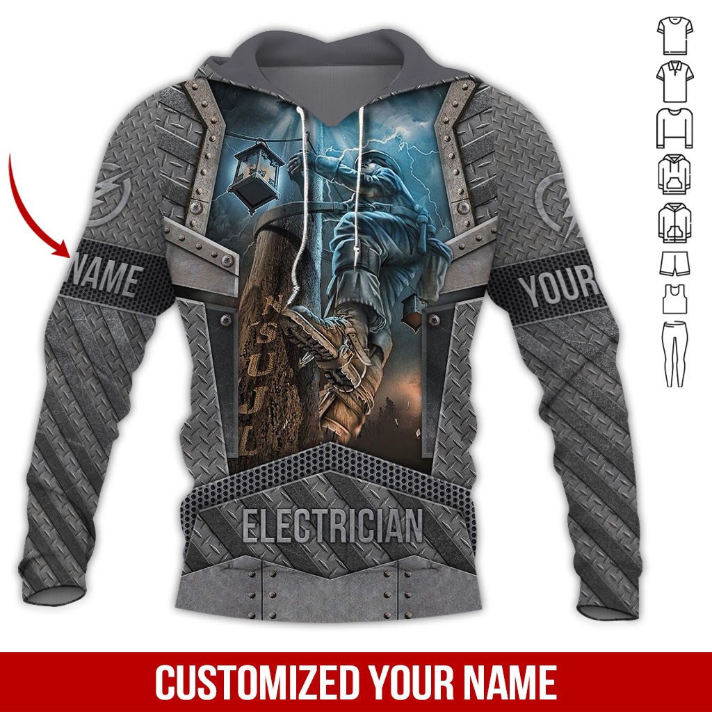 Electrician Style Custom Name All Over Print | For Men & Women | CN4505