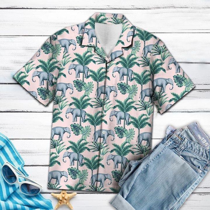Elephant Coconut Palm Hawaiian Shirt | For Men & Women | HW1472