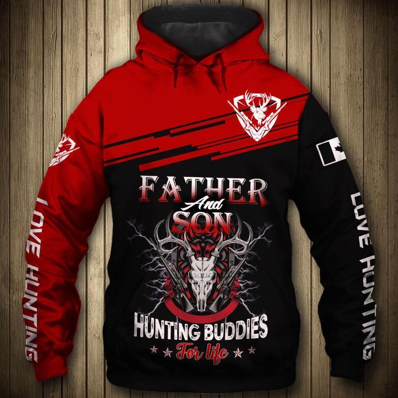 Father And Son Hunting Buddies For Life Canadian Flag All Over Print | For Men & Women | HT7230