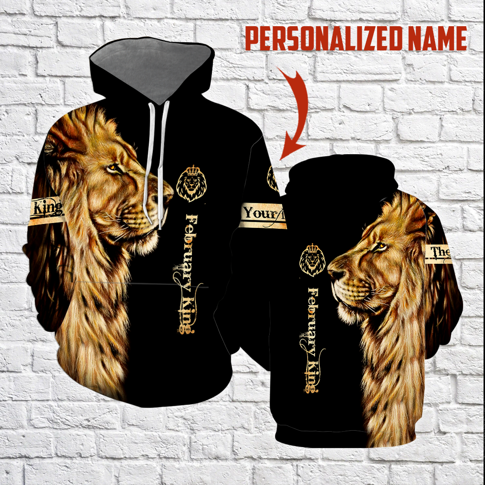 February King Lion Custom Name All Over Print | For Men & Women | CN1383