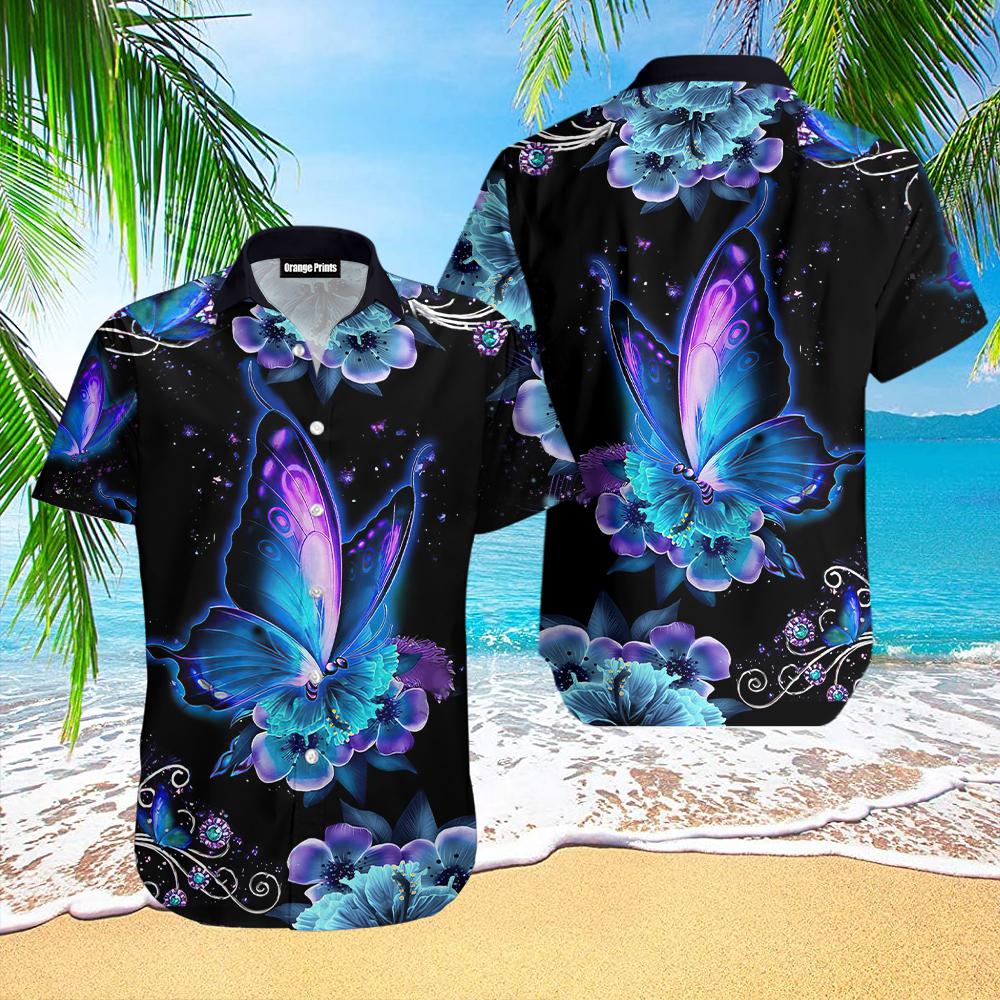 Galaxy Butterfly Hawaiian Shirt | For Men & Women | WT5030