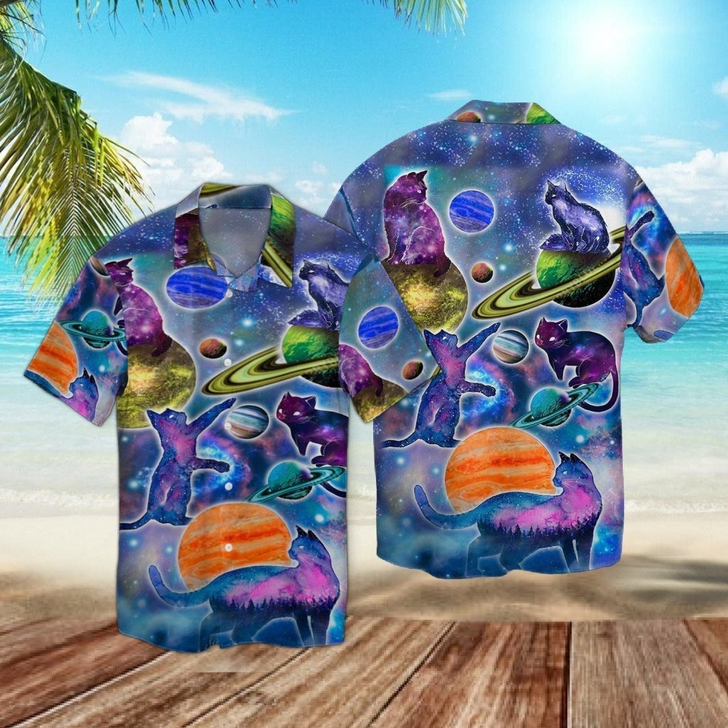 Galaxy Cat Hawaiian Shirt | For Men &amp; Women | HW5899