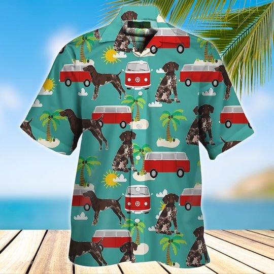 German Shorthaired Hawaiian Shirt | For Men & Women | HW6043