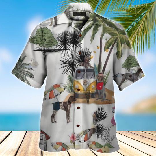 German Wirehaired Hawaiian Shirt | For Men & Women | HW6047