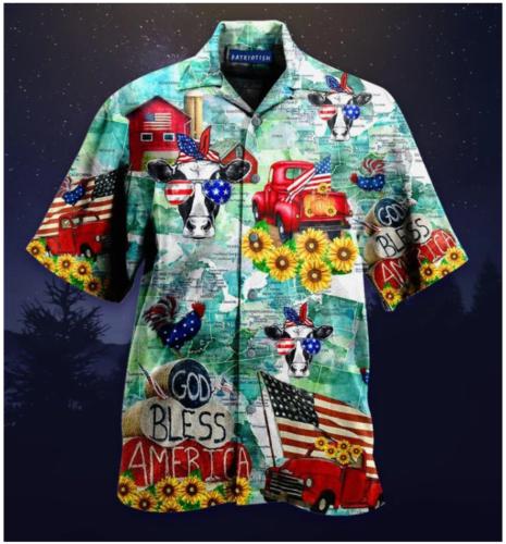 God Bless American Farmer Hawaiian Shirt | For Men & Women | HW3456