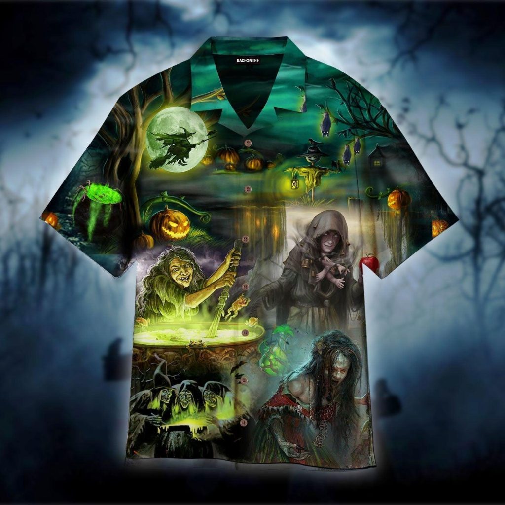 Halloween Witch House Hawaiian Shirt | For Men & Women | HW4511