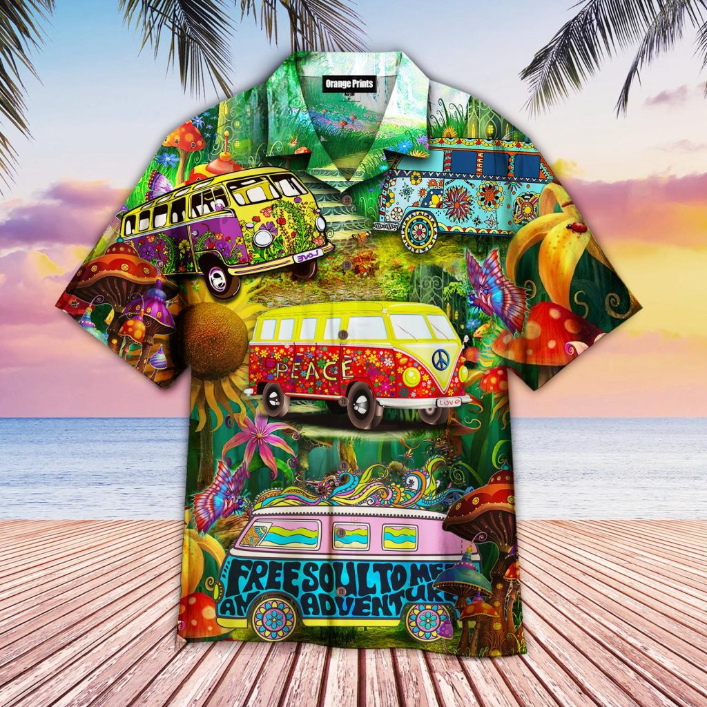 Hippie Bus Peace Life Hawaiian Shirt | For Men & Women | WT1979
