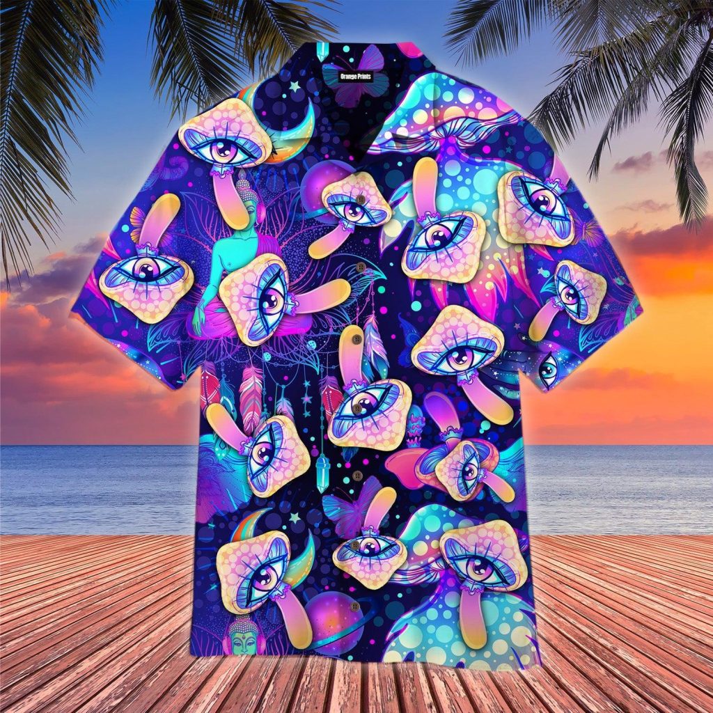 Hippie Psychedelic Trippy Colorful Hawaiian Shirt | For Men & Women | WT1456