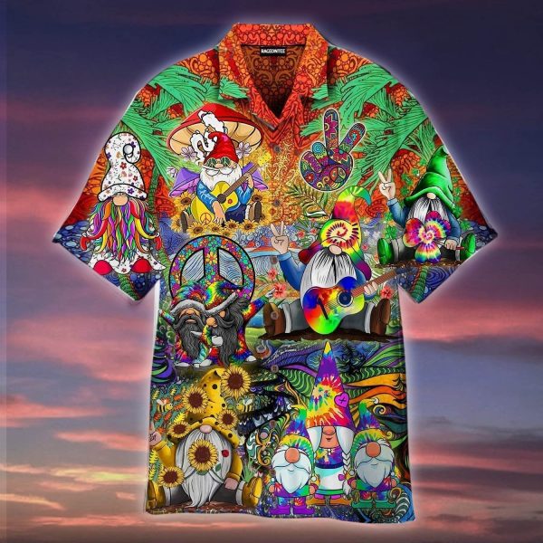 Hippies Gnome Peace Hawaiian Shirt | For Men & Women | HW4860