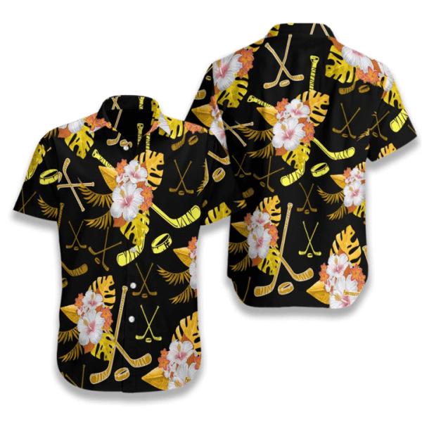 Hockey Tropical Puck Hawaiian Shirt | For Men & Women | HW6100