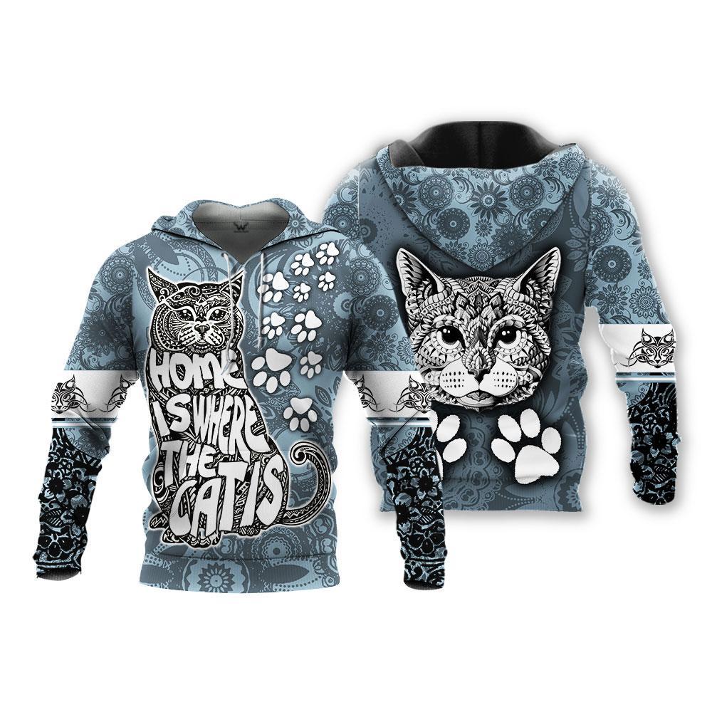 Home Is Where Cat Is All Over Print | For Men & Women | HT9375