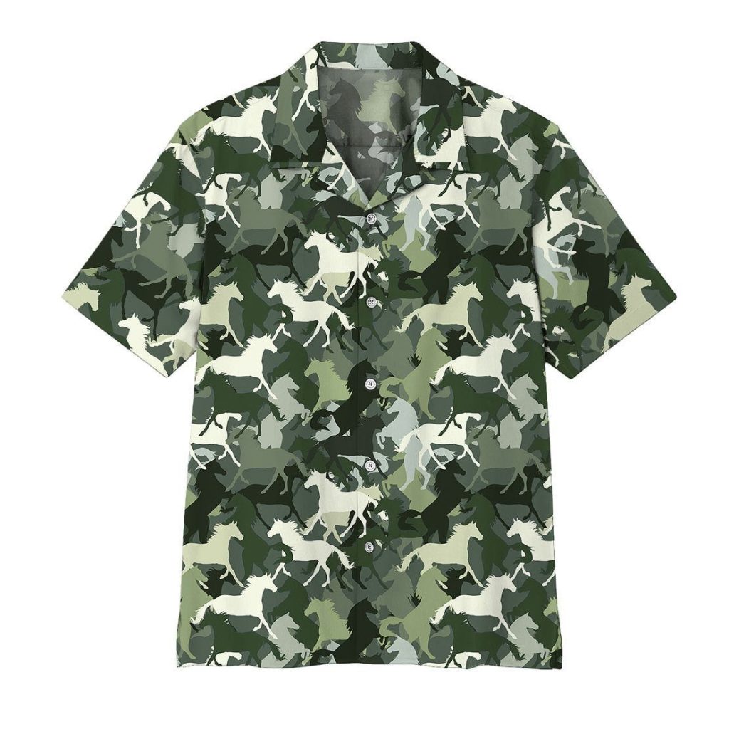 Horse Camo Hawaiian Shirt | For Men & Women | HL1352