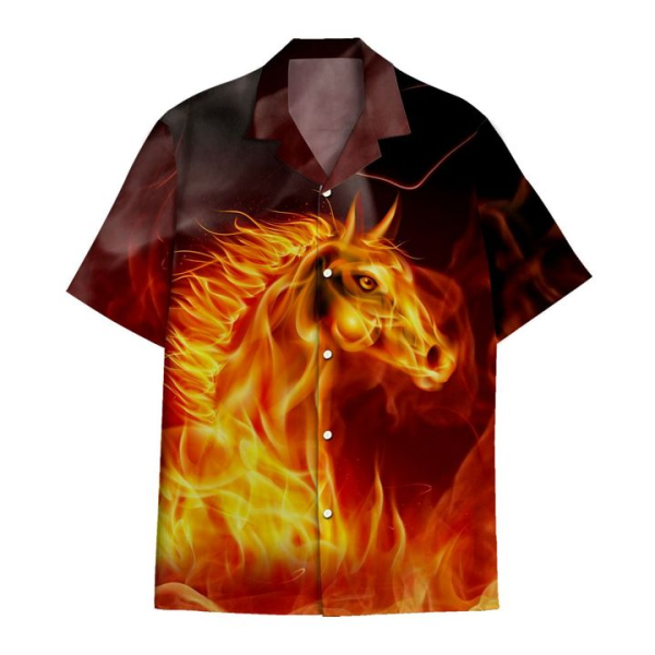 Horse Fire Hawaiian Shirt | For Men & Women | HW5761